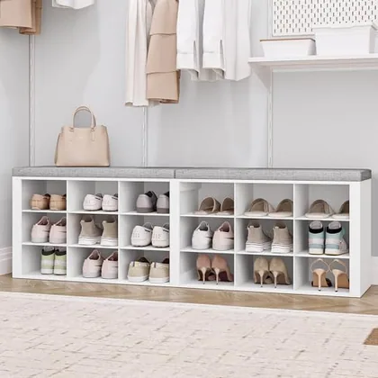 Shoe Storage Bench with Cushion