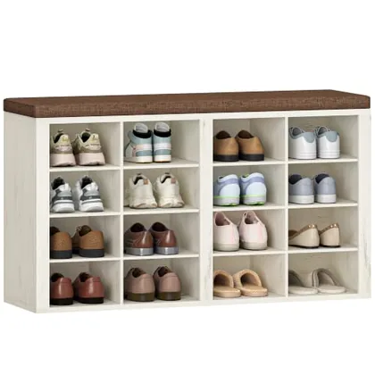 Shoe Storage Bench with Cushion