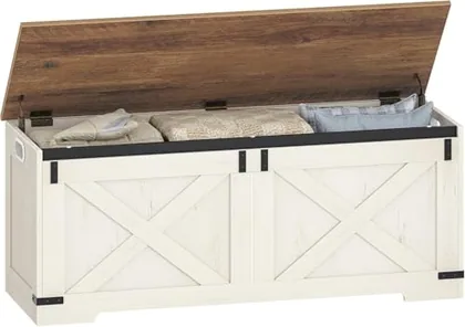 47 in Farmhouse Storage Chest and Bench
