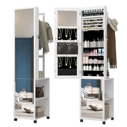 8 LEDs Jewelry Cabinet Armoire
