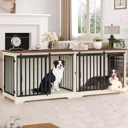 77.6 in Double Dog Crate Furniture